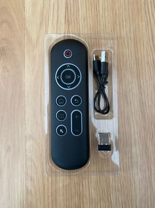 Mando con teclado/puntero/voz para TV/tablet/móvil