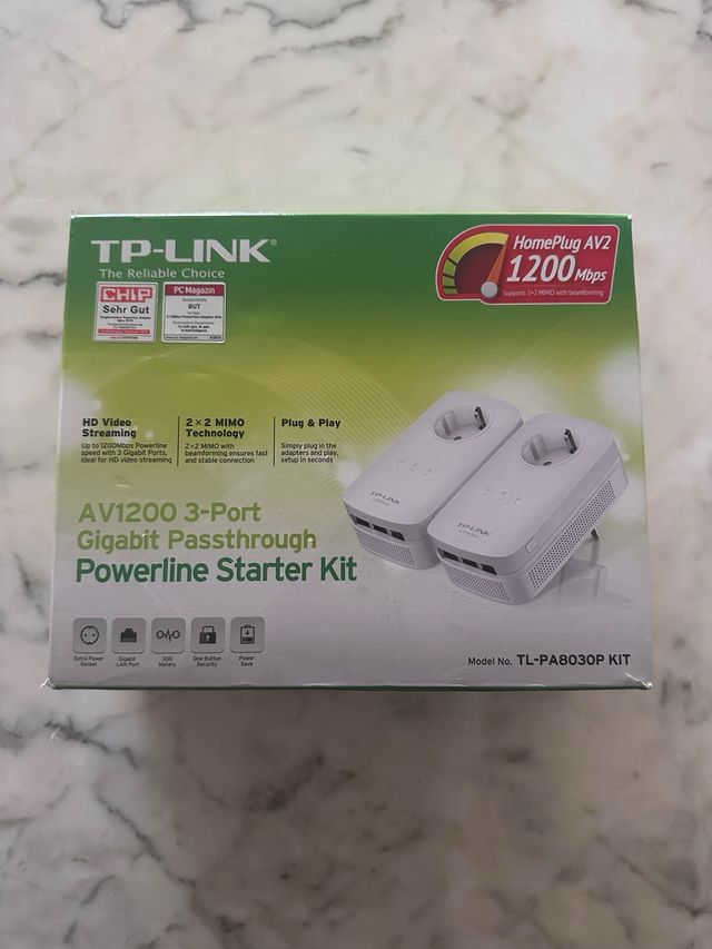 PLC TP-LINK AV1200 3 Puertos Gigabit Passthrough