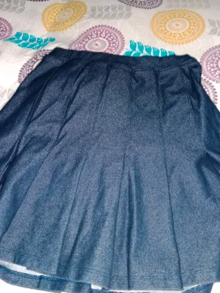 Falda corta mujer tejana de pliegues elástica