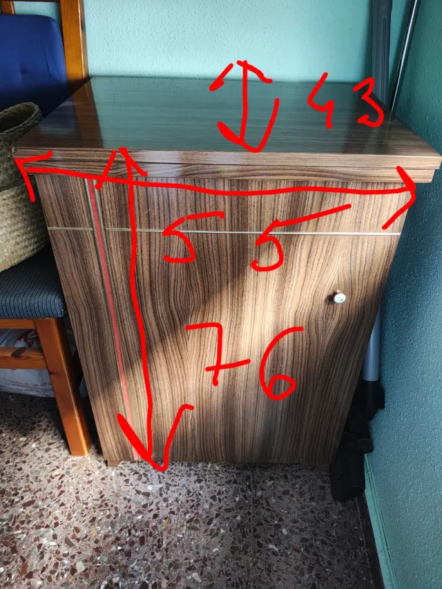 Mueble máquina de coser