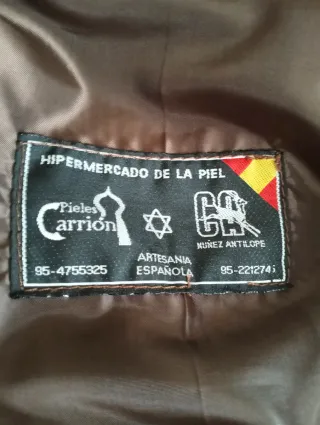 Chaqueta de piel hombre marrón