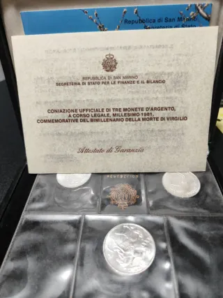 Trittico Monete Rep. San Marino