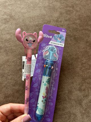 Set 2 Penne Disney Stitch: 1 Gel + 1 Multicolore