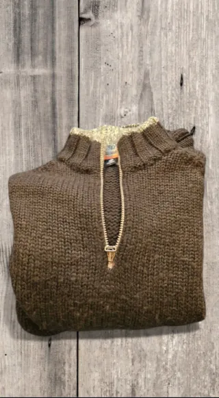 Maglione Colmar Uomo Marrone Zip Collo Alto