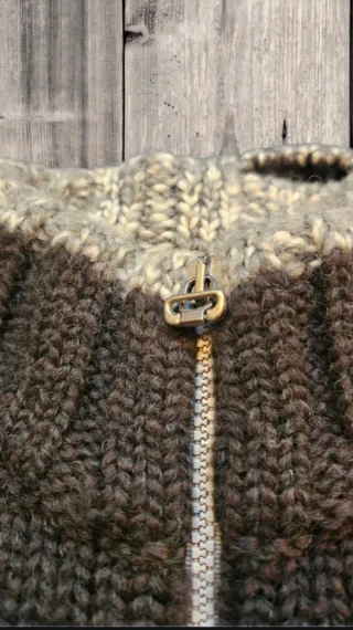 Maglione Colmar Uomo Marrone Zip Collo Alto