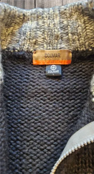 Maglione Colmar Uomo Marrone Zip Collo Alto