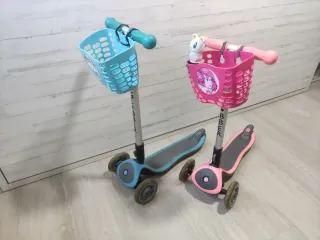 Pack Patinetes infantiles 3 ruedas con cesta