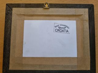 Quadro Basso Rilievo Cornice Vista Croazia