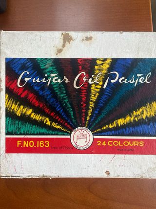 Pasteles de aceite Guitar Oil Pastel muy antiguo