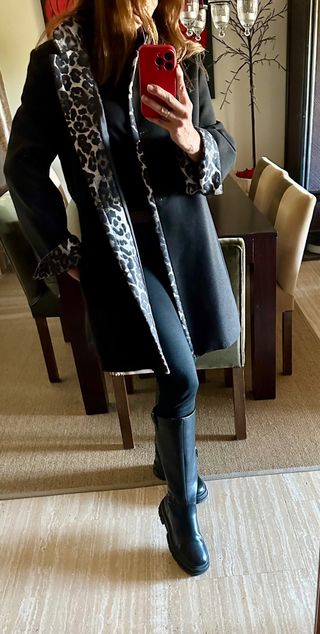 Abrigo estampado leopardo oversize