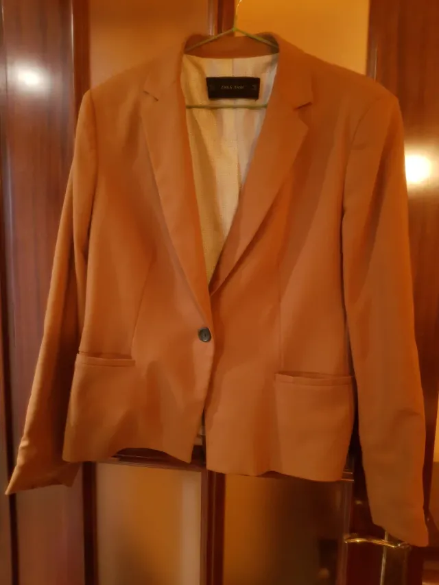 Chaqueta Zara Mujer Naranja