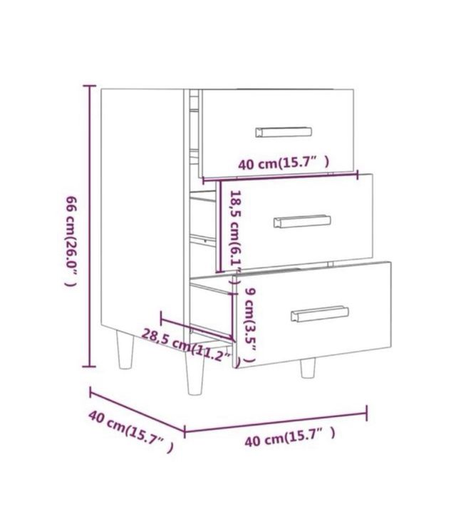 Mesita de noche nueva