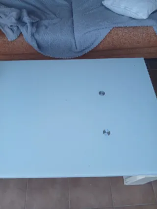 Mesa de centro cristal y madera