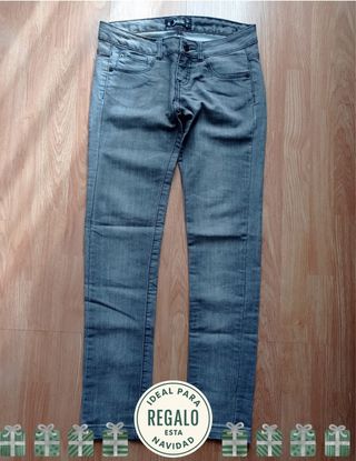 Pantalones vaqueros grises Blanco Talla 36