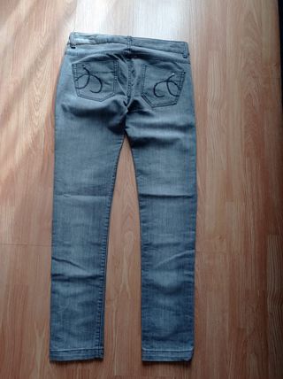 Pantalones vaqueros grises Blanco Talla 36