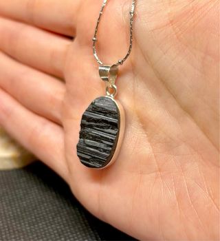 Colgante plata 925 Turmalina negra
