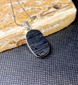 Colgante plata 925 Turmalina negra