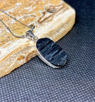 Colgante plata 925 Turmalina negra