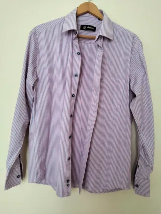 Camisa de rayas hombre, talla 42.