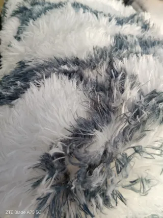 Alfombra Suave Gris y blanca 120cmX160cm