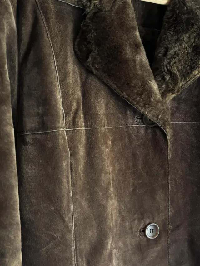 Abrigo largo ante y borreguillo