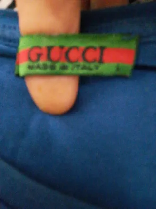Camiseta Gucci Azul Multicolor