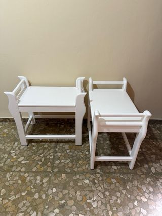 Banco de madera blanco