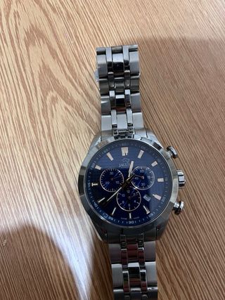 Reloj Jaguar Cronógrafo Azul y Plateado