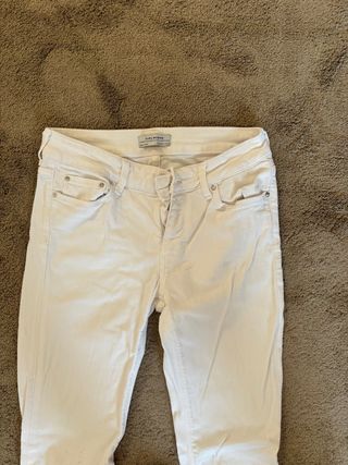 Pantalón campana Zara blanco Talla S