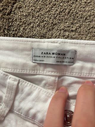 Pantalón campana Zara blanco Talla S