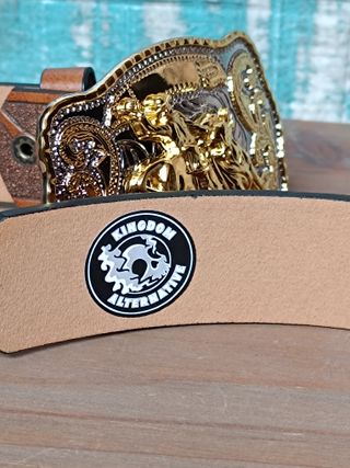 Cintura conibbia western oro e argento