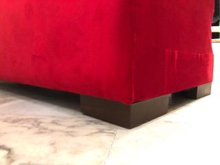 Diván Capitoné terciopelo rojo