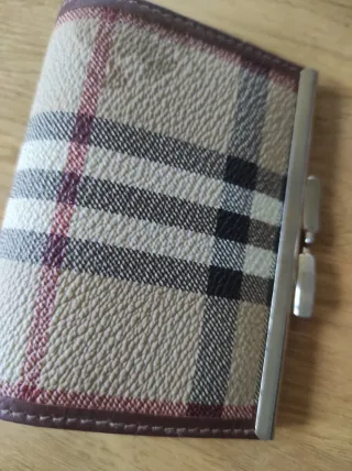 Monedero Burberry Cuadros Beige/Marrón
