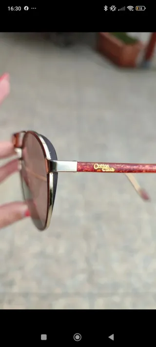 Occhiali da sole Cotton Club vintage oro/marrone