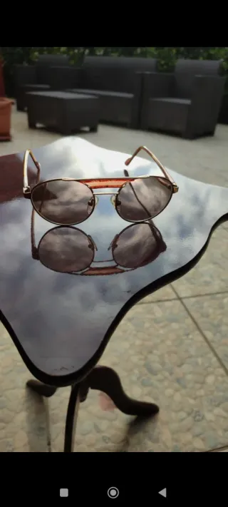 Occhiali da sole Cotton Club vintage oro/marrone