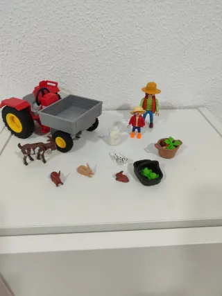 Playmobil Set Granja con Tractor y Animales