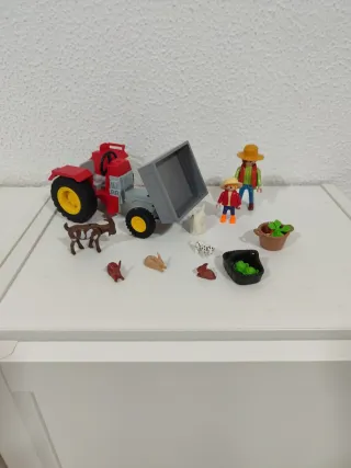 Playmobil Set Granja con Tractor y Animales