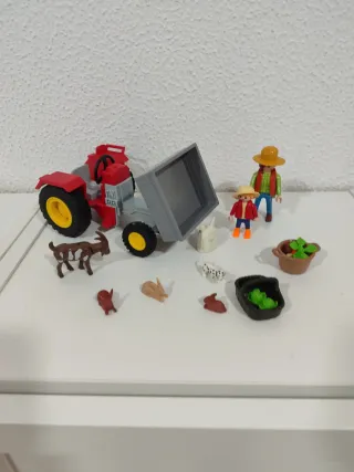 Playmobil Set Granja con Tractor y Animales