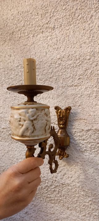 Applique vintage anni '70 oro e bianco