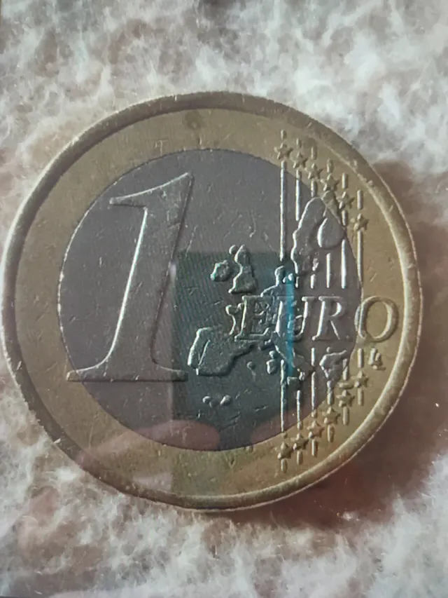 Moneda 1 Euro RF, con errores impresión