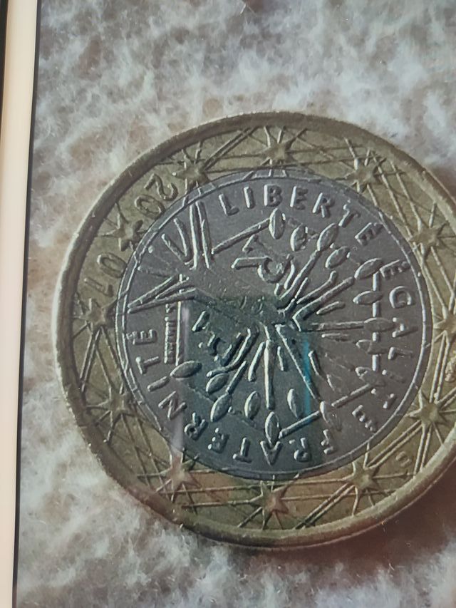 Moneda 1 Euro RF, con errores impresión