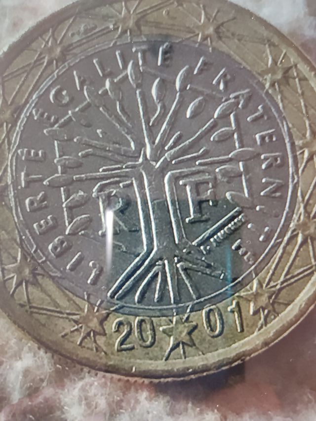 Moneda 1 Euro RF, con errores impresión
