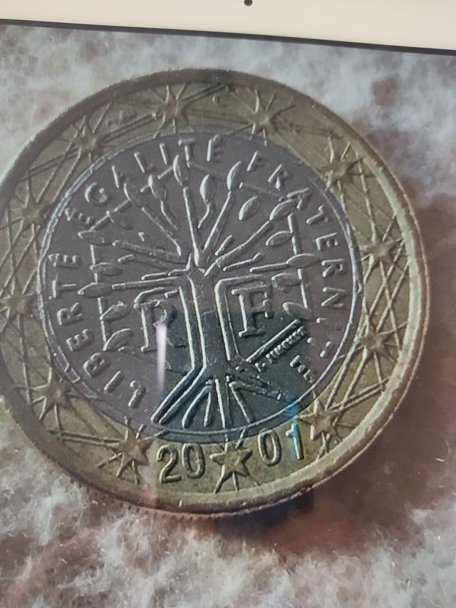 Moneda 1 Euro RF, con errores impresión