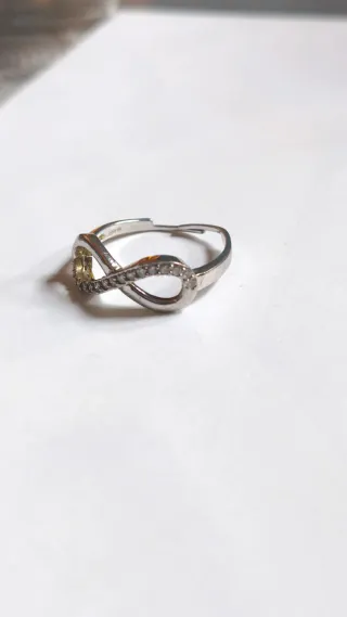 Anello infinito zirconi simbolo infinito regolabil