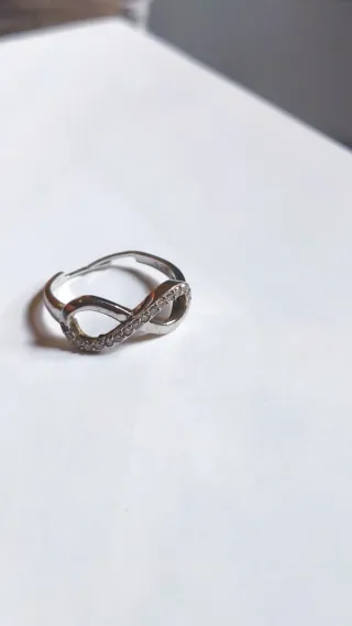 Anello infinito zirconi simbolo infinito regolabil