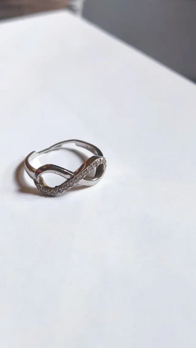 Anello infinito zirconi simbolo infinito regolabil