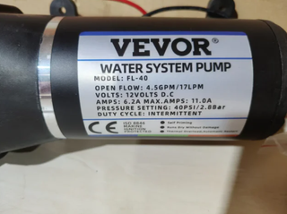 Bomba de Agua VEVOR FL-40 12V