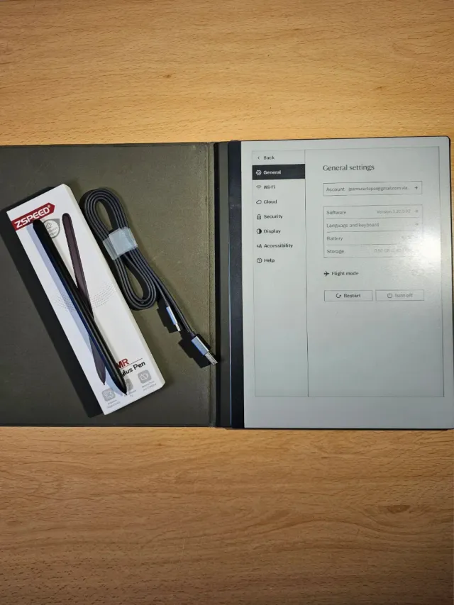 Remarkable 2 Tapa Negra + Lápiz Zspeed