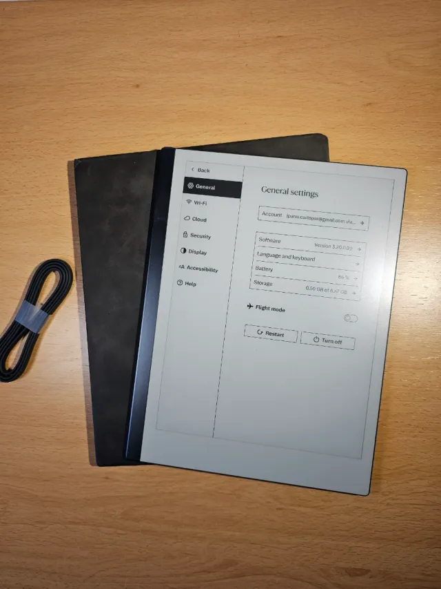 Remarkable 2 Tapa Negra + Lápiz Zspeed