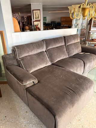 Sofá Chaiselong Gris Tela